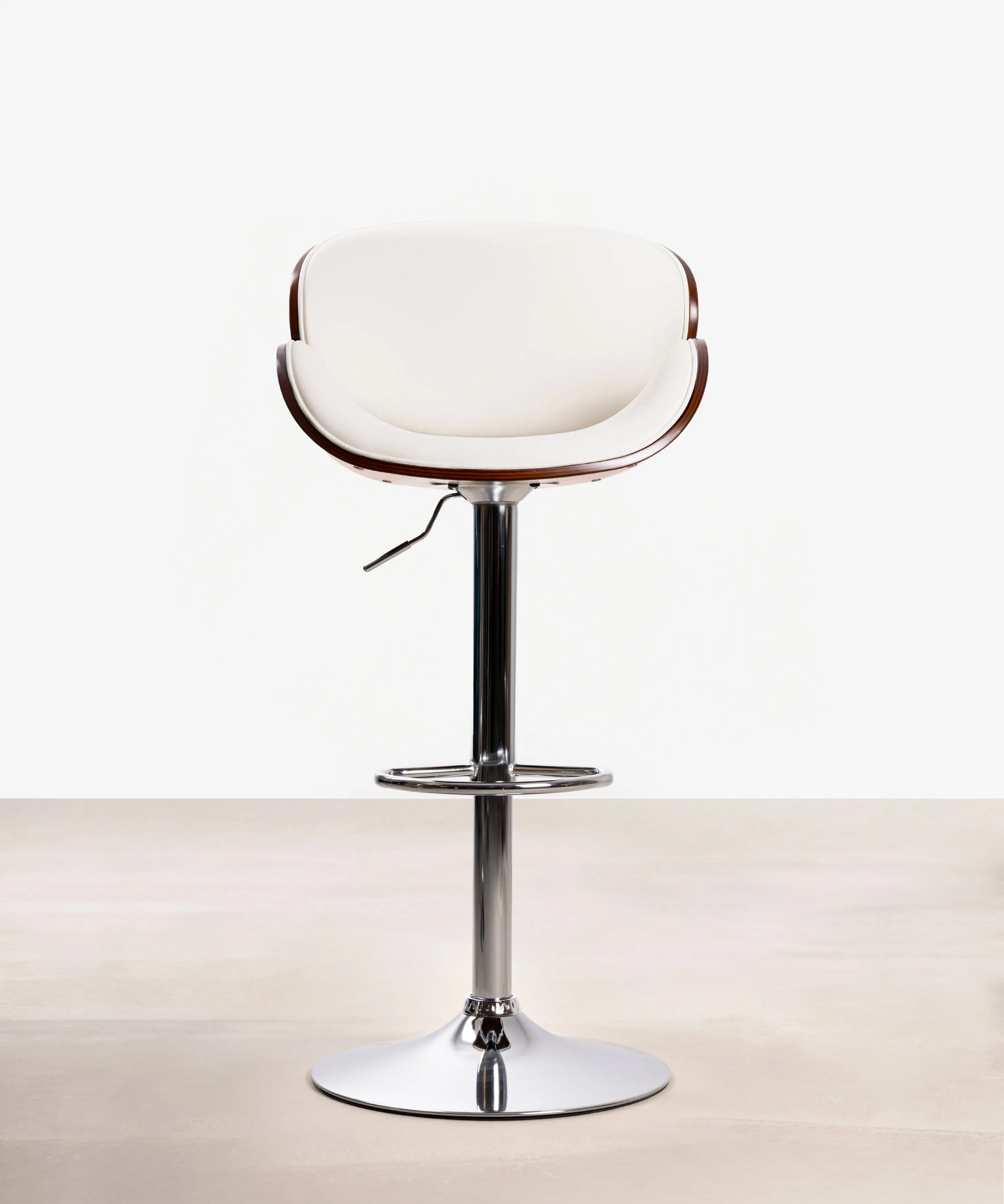 Taburete de Madera y Polipiel Regulable Shelley