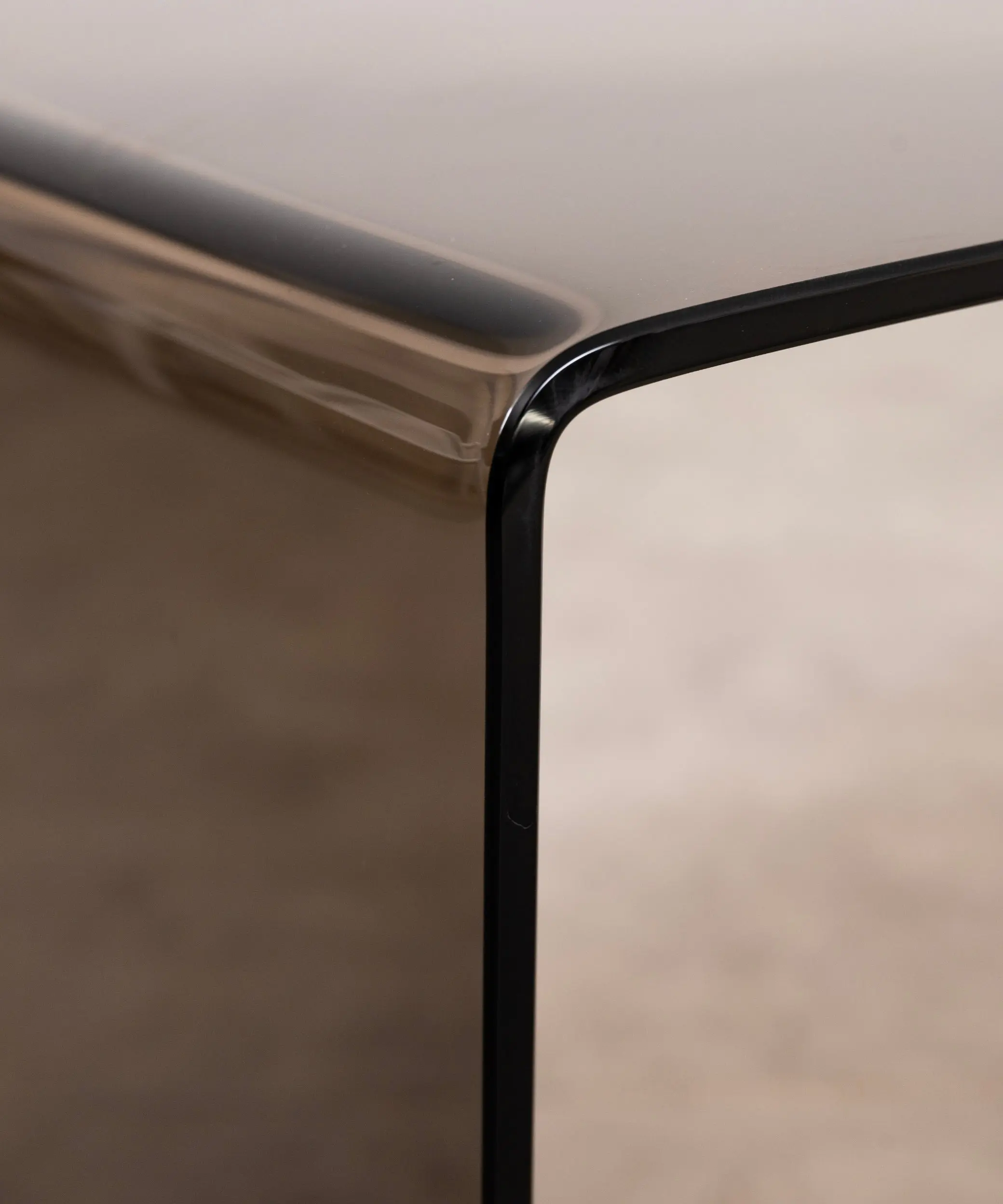 Mesa de Centro Rectangular de Cristal Curvado Cheval 100 cm