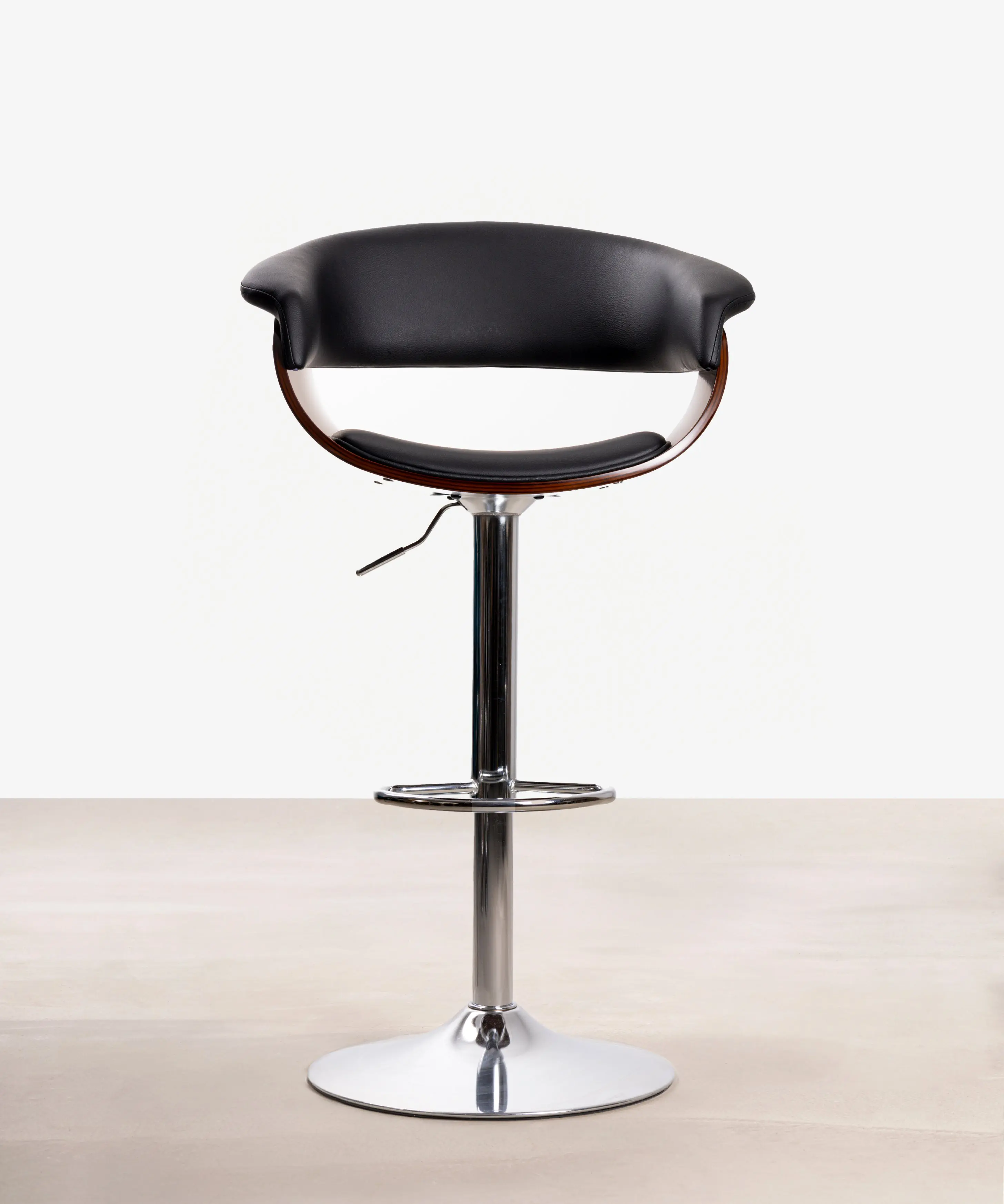 Taburete de Madera y Polipiel Regulable Beckett