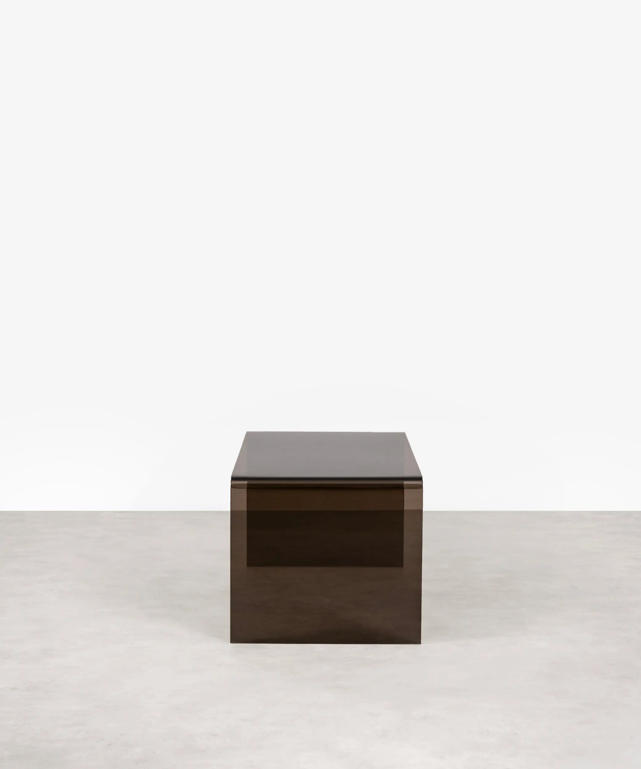 Mesa de Centro Rectangular de Cristal Curvado Cheval 100 cm