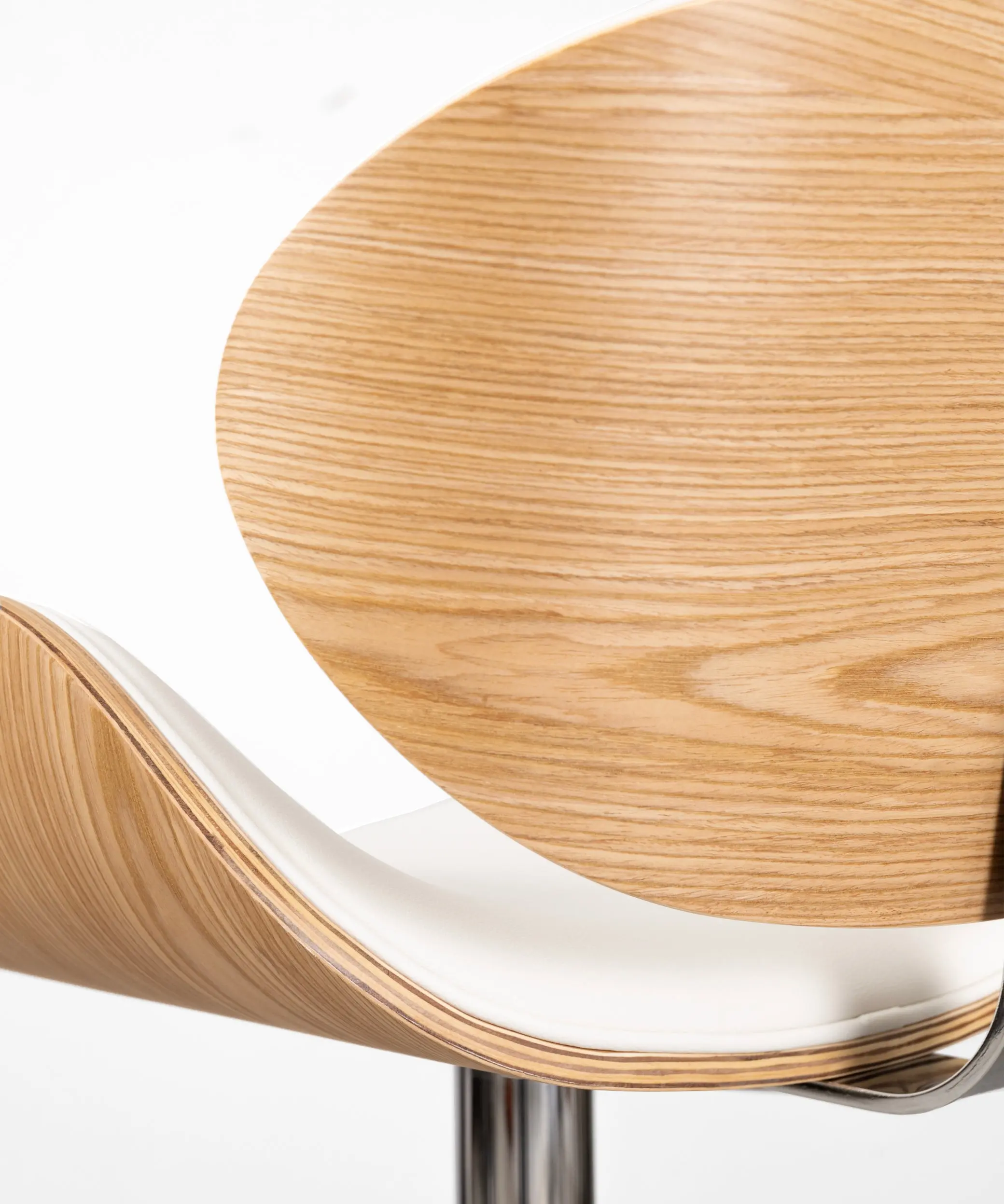 Taburete de Madera y Polipiel Regulable Shelley