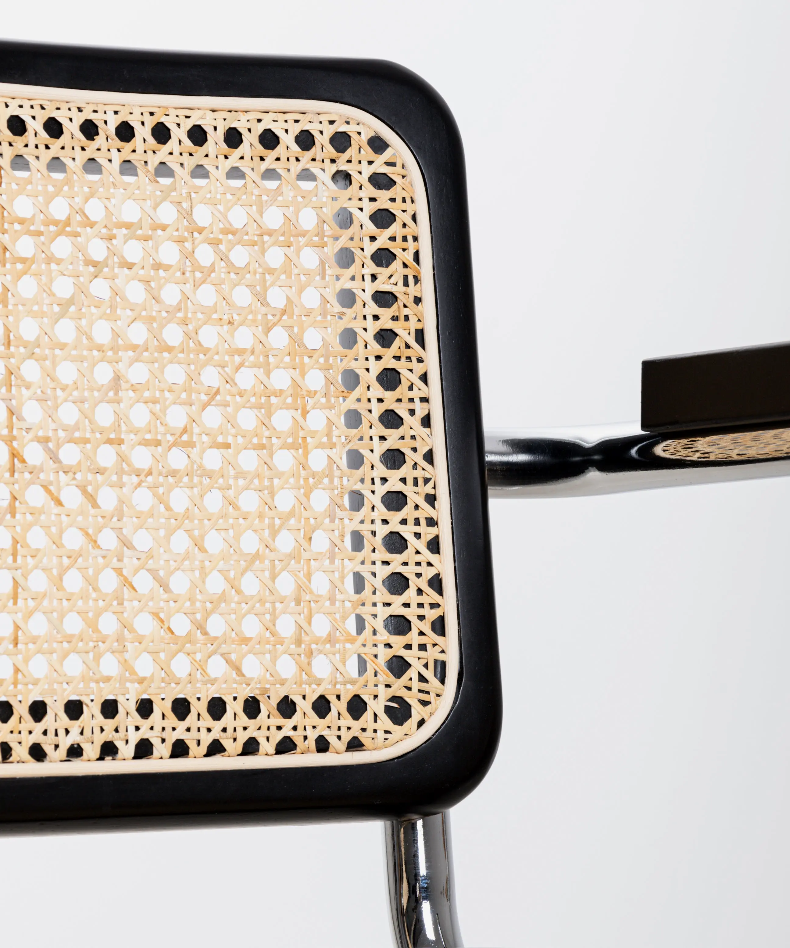 Silla de Comedor de Madera, Ratán y Metal Candy