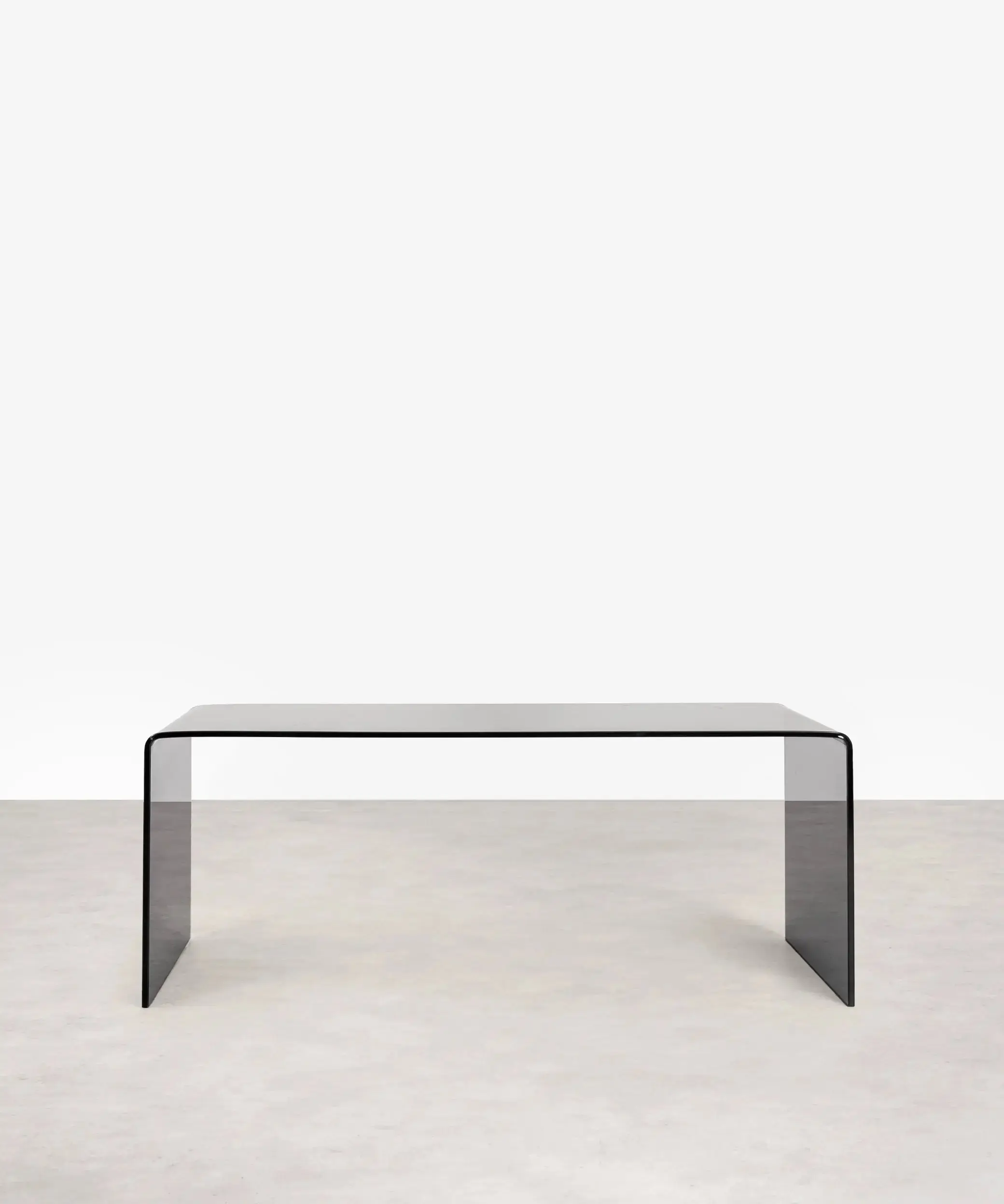 Mesa de Centro Rectangular de Cristal Curvado Cheval 100 cm