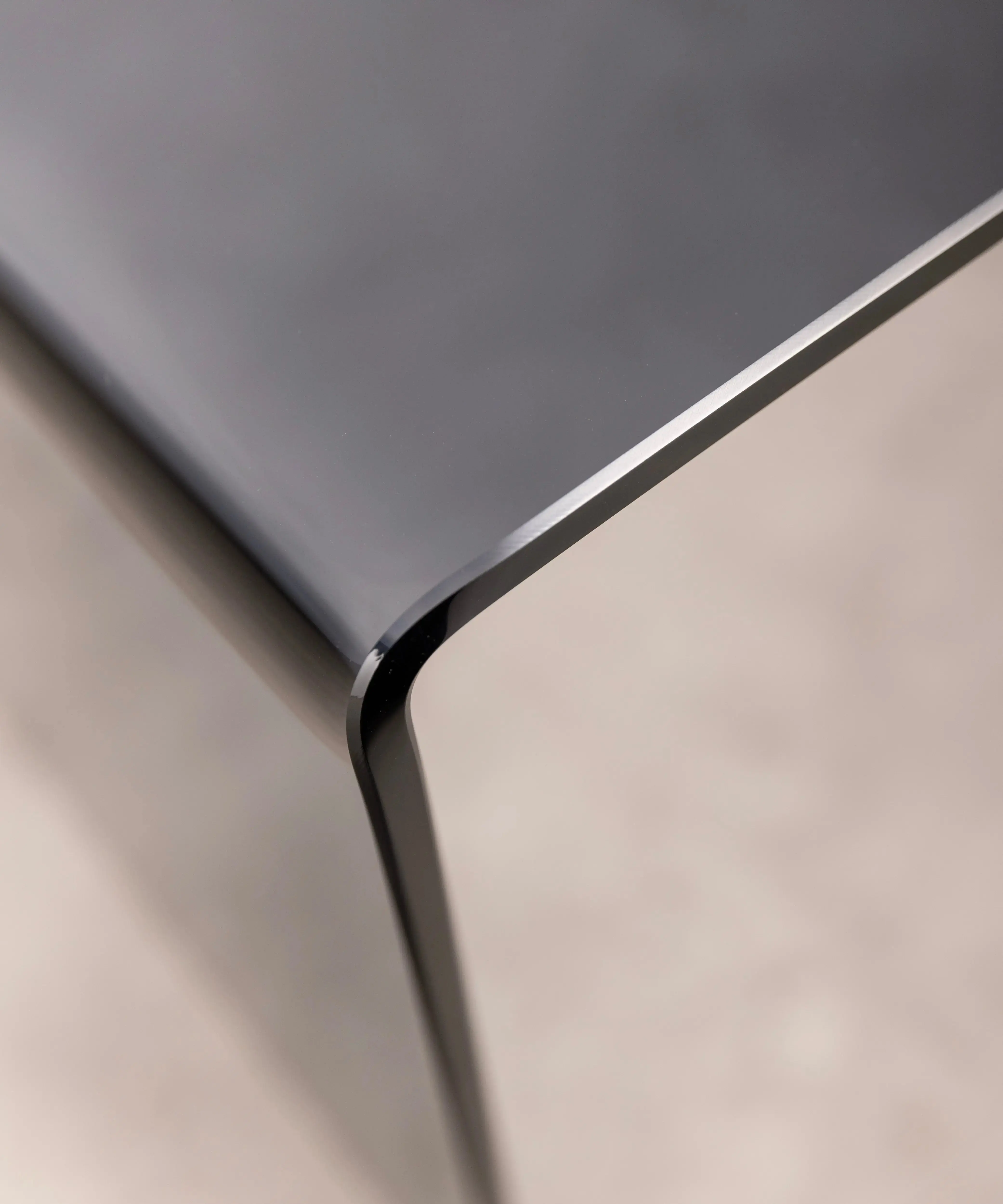 Mesa de Centro Rectangular de Cristal Curvado Cheval 100 cm