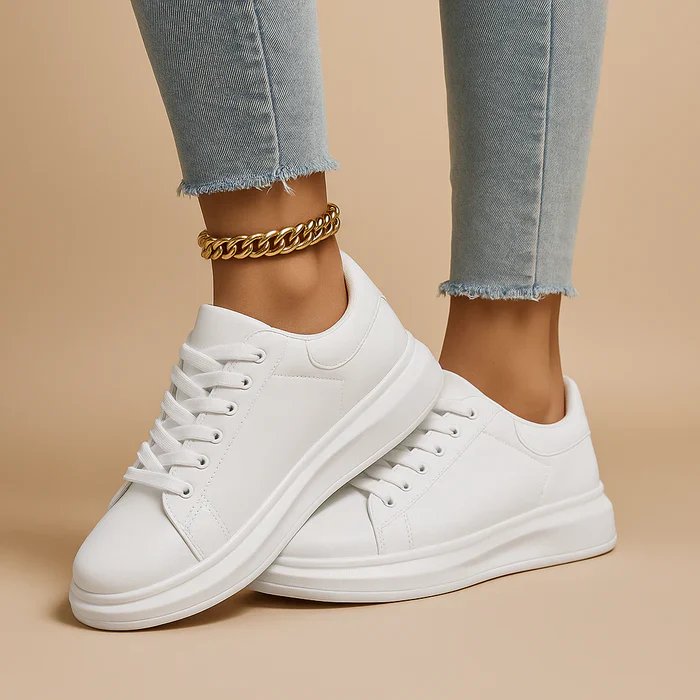 Buca Witte Leren Sneakers voor Dames C Minimalistisch Design