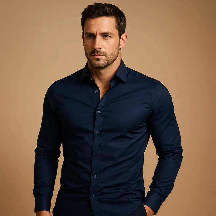 Buca Slim Fit Overhemd met Turndown-Kraag voor Heren