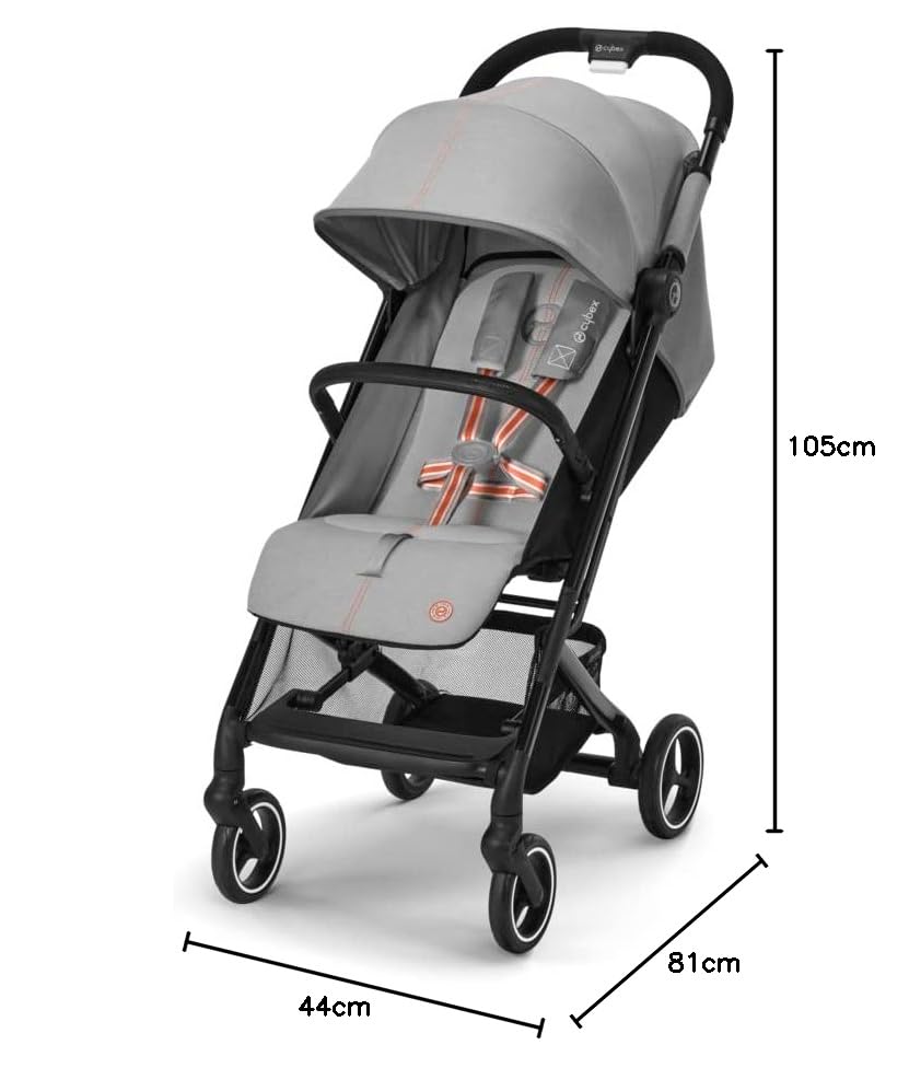 CYBEX Gold Passeggino Beezy con Cintura One Pull, Per Bambini dalla Nascita Fino a 4 Anni (Max. 22 kg), Compatto e Ergonomico, Lava Grey (Grigio) : Prima infanzia