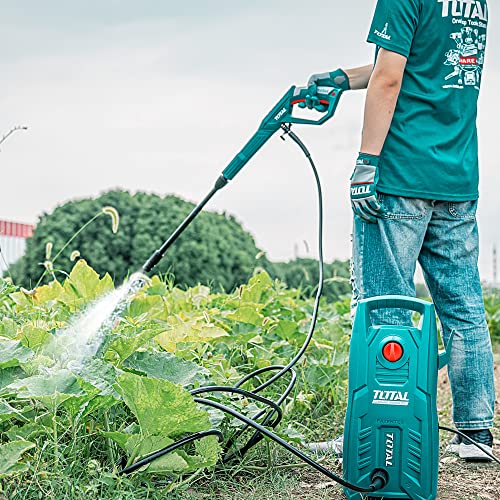 TOTAL   Idropulitrice ad acqua a pressione | Potenza 1400 W | Motore a spazzole di carbone | con tubo da 5 m e cavo | Pressione massima di 130 bar : Amazon.it: Giardino e giardinaggio