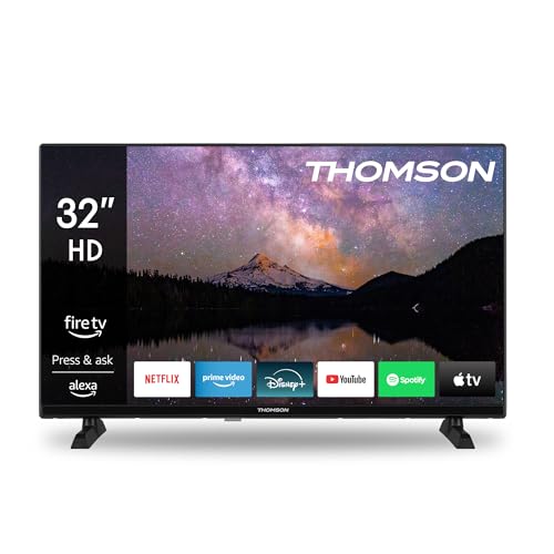 Thomson 32'' (80 cm) HD   LED Fire TV   Controllo vocale Alexa, supporto AirPlay, triplo sintonizzatore, Bluetooth, HDMI, porte USB, AV IN e CI    32HF2S34 2024 : Amazon.it