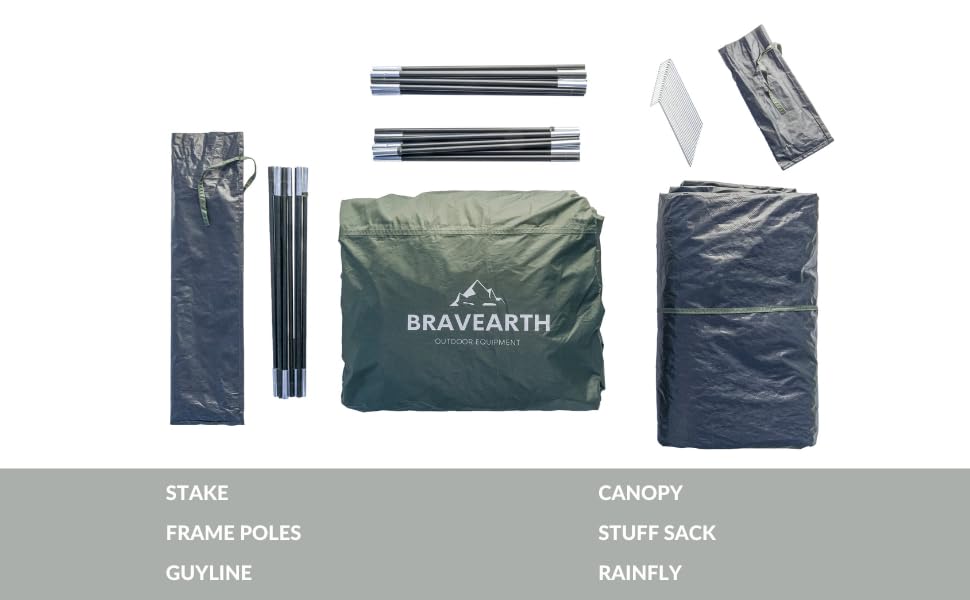 BravEarth Jaguar, Tenda da Campeggio Unisex Adulto, Verde, 4 Persone : Amazon.it: Sport e tempo libero