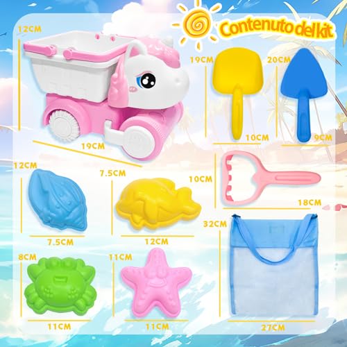 VBACALA Giocattoli Spiaggia Passeggino Rimovibile