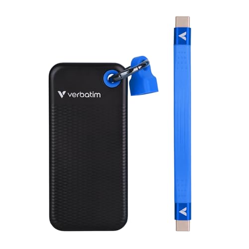 Verbatim Pocket SSD, 1 TB, Hard Disk Esterno, Portable Solid State Drive USB 3.2 Gen 2, per Mac, PC e console di gioco, nero/blu : Informatica