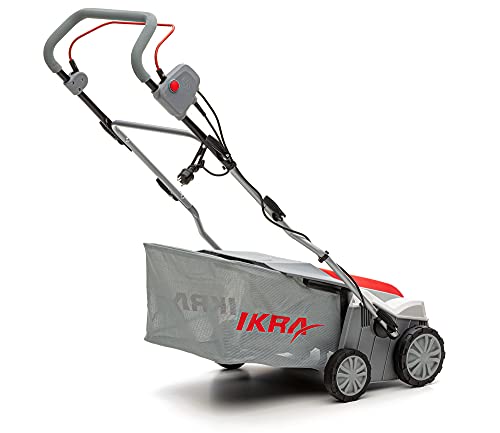 IKRA 80201020 scarificatore arieggiatore Elettrico IEVL 1840, Cesto di Raccolta 55l, Larghezza 40cm, profondità di Lavoro Regolabile, 1800 W, 230 V, Griggio/Rosso : Amazon.it: Giardino e giardinaggio
