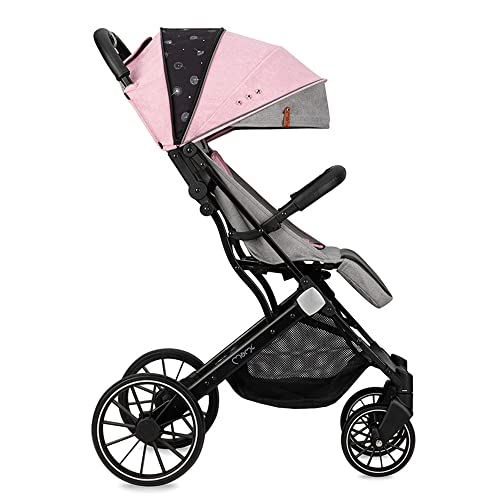 Passeggino MoMi ESTELLE DAKAR a partire da 6 mesi (fino a 22 kg), pieghevole con cintura di sicurezza a 5 punti, cestino porta spesa e funzione di apertura, manico telescopico per il traino : MoMi: Prima infanzia