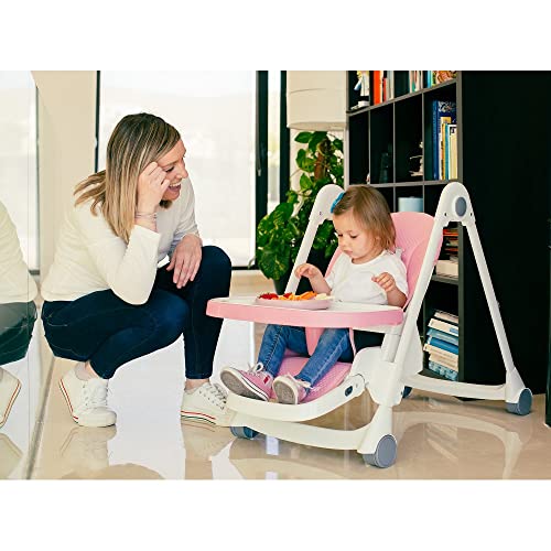 Seggiolone in alluminio per bambini, rosa : Prima infanzia