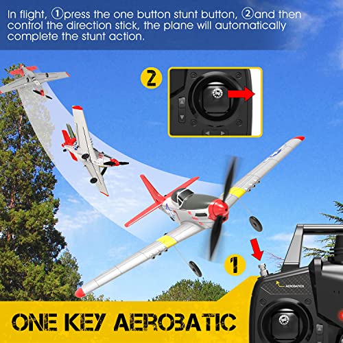 VOLANTEXRC P51d Mustang 4 Canali 2,4 Ghz RC Plane RTF, Aereo Radiocomandato Per Principianti, Aerei RC Per Adulti E Bambini, Semplice E Pronto Per Volare : Amazon.it: Giochi e giocattoli