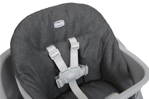 Chicco Sedia Evolutiva Crescendo Lite completa di accessori: seggiolone, vassoio e imbottitura, Sedia Bambino 36 Mesi 40 kg, Nero : Prima infanzia