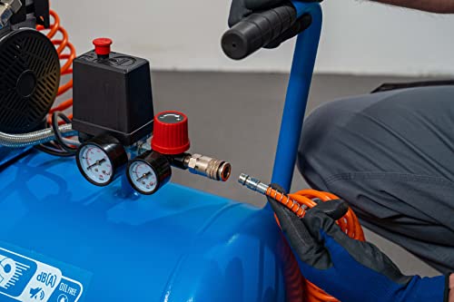 ABAC Compressore d'Aria Silenzioso EASE AIR 50, Compressore Aria Oil Free, Pressione Massima 8 Bar, Potenza 1 Hp, Serbatoio 50 Litri, Rumorosità 59 dB : Amazon.it: Fai da te