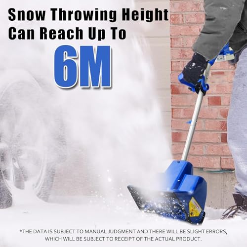 Pala per la rimozione della Neve, Pala elettrica da Neve da 1200 W con 2 batterie, spazzaneve Senza Fili con direzione Regolabile, spazzaneve con Distanza di Lancio di 8 m, spazzaneve elettr : Amazon.it: Giardino e giardinaggio