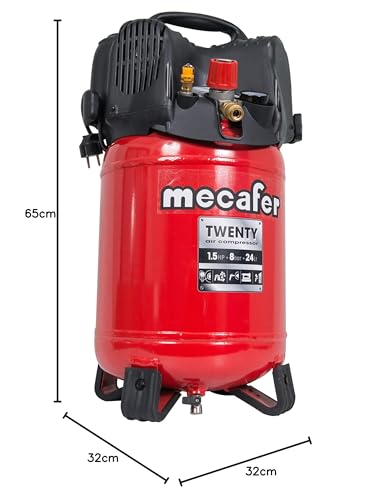 Mecafer Compressore 24l 1,5hp Twenty, Portatile : Amazon.it: Fai da te