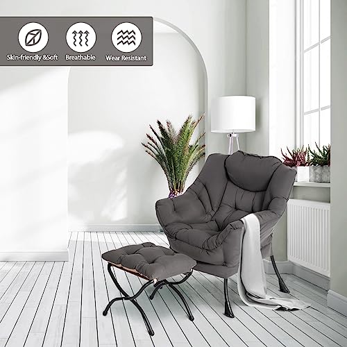 AIMEZO Poltrona Rilassante Poltrona da Soggiorno con Poggiapiedi, Sedia Pigra Poltrona Moderna in Tessuto per il Tempo Libero Poltrona con Tasca Laterale, Grigio : Amazon.it: Casa e cucina