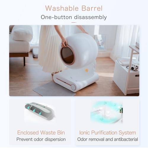 Bamboosang Lettiera Gatto Autopulente: Lettiera Automatica 65L Smart Lettiera Gatto Autopulente con Controllo APP/Protezione di Sicurezza/Rimozione Odori, Toilette per Gatti con Tappeto per Più Gatti : Amazon.it: Prodotti per animali domestici