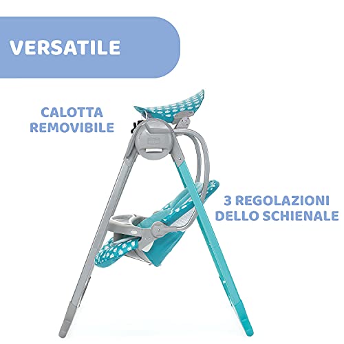 Chicco Polly Swing Up Altalena Elettrica Neonato da 0 Mesi a 9 Kg, Sdraietta Regolabile e Dondolo Automatico, con Vibrazione, Giochi Pendenti, Musiche e Telecomando, Chiusura Compatta, Azzurro : Amazon.it: Giochi e giocattoli