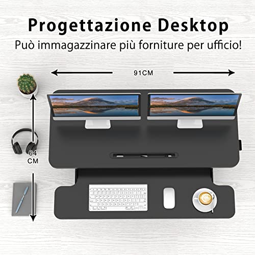 ERGOMAKER Convertitore Standing Desk, 36 x 16 pollici Regolabile in Altezza, Convertitore Rapido Standing Desk : Casa e cucina