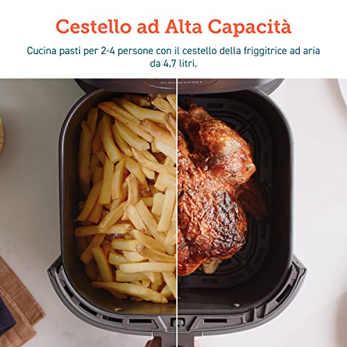 COSORI Friggitrice ad Aria 4,7L, 75 230°C, Air Fryer Silenzioso e Risparmio Energetico, 9 Preimpostazioni, Meno Olio&Senza Fumo, Ricettario Italiano, Lavabile in Lavastoviglie, Grigio, 1500W : Amazon.it: Casa e cucina