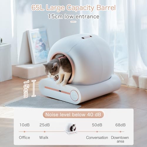 Bamboosang Lettiera Gatto Autopulente: Lettiera Automatica 65L Smart Lettiera Gatto Autopulente con Controllo APP/Protezione di Sicurezza/Rimozione Odori, Toilette per Gatti con Tappeto per Più Gatti : Amazon.it: Prodotti per animali domestici