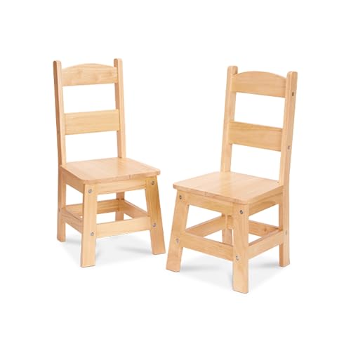 Melissa & Doug   Tavolo e Sedie in Legno | Mobili per Bambino | Arredo Cameretta Bambino | Set da 3 Pezzi | 3  | Regalo per Bambine e Bambini : Casa e cucina