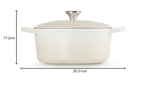 Le Creuset Cocotte rotonda Evolution in ghisa vetrificata con Coperchio, diameter 26 cm, Meringue, 21177267164430 : Amazon.it: Casa e cucina