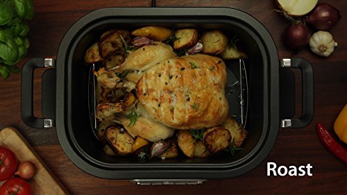 Crock pot MultiCooker, Capienza da 5.6l, adatta fino a 6 persone, Digitale e Programmabile, 5 Modalità di Cottura Preimpostate: Slow Cook, al Forno, a Vapore, Rosolatura, Arrostitura, 240W,Argento : Amazon.it: Casa e cucina