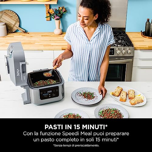 Ninja Speedi Pentola Elettrica Rapida 10 in 1, Friggitrice ad Aria, 5,7 l, Pasti per 4 in 15 Minuti, Frittura ad Aria e Cottura al Vapore, Idea Regalo Natale, Grigio, ON400EU : Amazon.it: Casa e cucina