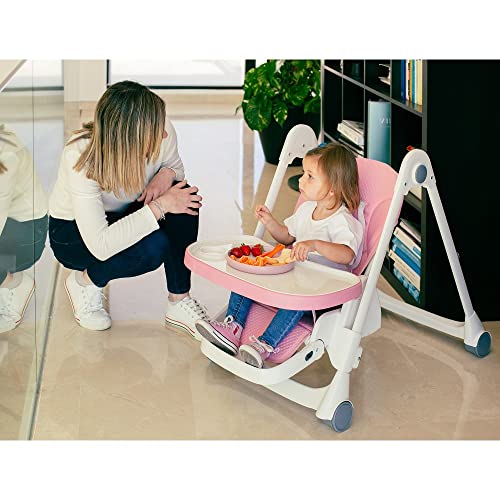 Seggiolone in alluminio per bambini, rosa : Prima infanzia