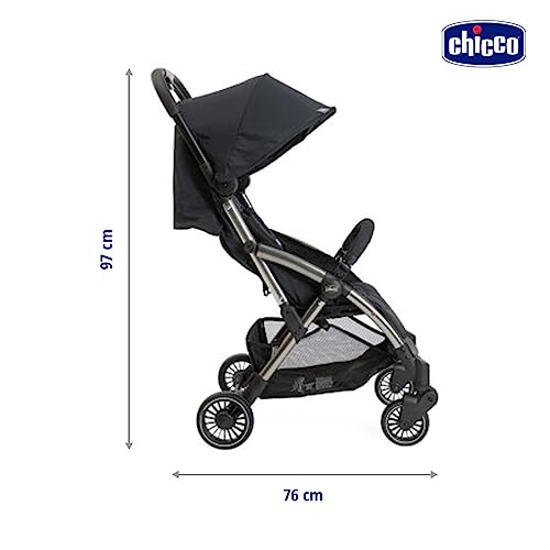 Chicco Cheerio Passeggino Leggero e Compatto da 0 mesi a 15kg (Portata Max 18kg), Passeggino Pieghevole, Posizione Nanna, Chiusura Automatica in 1 Gesto, Capotte Parasole e Parapioggia, Azzurro : Prima infanzia