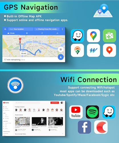 【2 64G】9'' Autoradio 2 Din Per Ford Fiesta 2009 2014 Con Carplay Android Auto senza fili Mirror link,Android 13 Auto Radio Con Schermo HiFi Bluetooth RDS/FM AHD Back up Camera CANBUS : Amazon.it: Elettronica