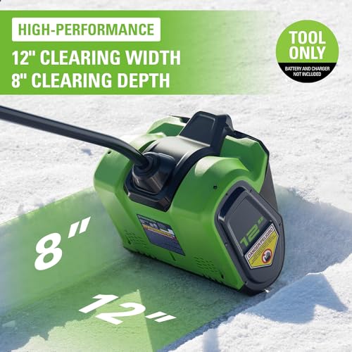 Spazzaneve Elettrico da 1200 W, Pala da Neve Senza Fili Portatile da 1800 Giri/min con 2 batterie, manufatto per sgombero Neve da 8 m, direzione Regolabile, Piccolo spazzaneve Ricaricabile per Strade : Amazon.it: Giardino e giardinaggio