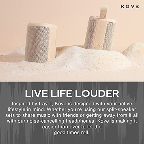 KOVE Commuter 2 Altoparlanti portatili – Altoparlanti Bluetooth sabbia wireless con volume HD più forte, subwoofer bassi profondi, microfono, resistente all'acqua IPX7, perfetto per casa, all'aperto o : Elettronica