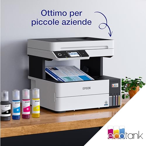 EPSON EcoTank ET 5170 stampante Multifunzione A4 (stampa, copia, scansione, Fax) USB, Wi Fi, Wi Fi Direct, Ethernet, display LCD 6,1 cm, ADF, serbatoi flaconi alta capacità, Smart Panel, fronte/retro : Amazon.it: Informatica
