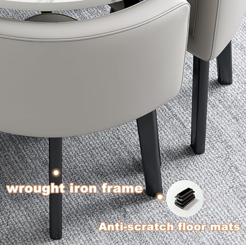 YHKJLYH Tavolo da Pranzo Piccolo per 4 Persone con Tavolo Rotondo e 4 sedie per Soggiorno, Combinazione tavolino e Sedia per Cucina, Ufficio, Balcone   Set di mobili per Sala da Pranzo familiare Com : Casa e cucina