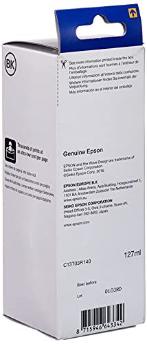 Epson EcoTank ET 4850 stampante A4 USB, Wi Fi, Wi Fi Direct, Ethernet, display LCD 6,1 cm, ADF, serbatoi flaconi alta capacità, Smart Panel, fronte/retro, Nero & C13T03R140 Serie 102 EcoTank : Informatica