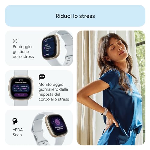 Fitbit Smartwatch Unisex Adult Nebbia Alluminio