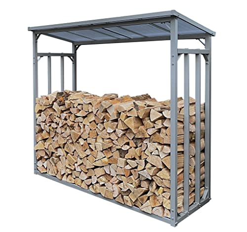 QUICK STAR Scaffalatura in Alluminio per Legna da ardere, 143 x 70 x 145 cm, 1,4 m³ : Amazon.it: Giardino e giardinaggio