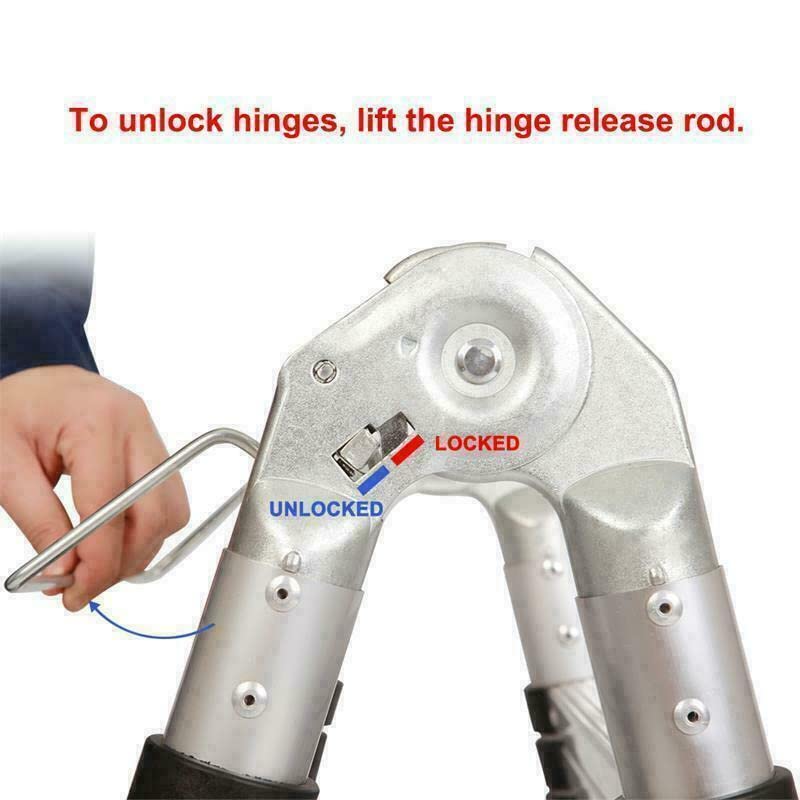 Scala telescopica in alluminio 16,5 FT Scala estensibile in lega di alluminio leggera con telaio ad A Gradini per coperture, uso domestico, lavoro all'aperto in camper, capacità 15 : Amazon.it: Fai da te