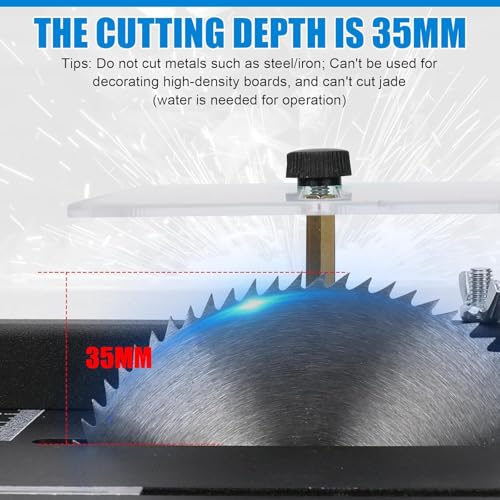 Mini Sega da Tavolo, Sega da banco Piccola per Lavorazione del Legno da 200 W, Regolazione della velocità, Angolo Regolabile 0~45°, profondità di Taglio 35 mm, per Lavorazione del Legno Fai da Te : Amazon.it: Fai da te