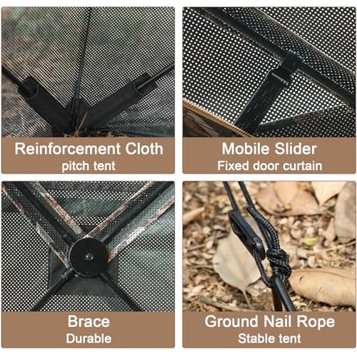 Tenda da Caccia Grande per 1 3 Persone, Tenda Mimetica Portatile per Vedere Attraverso Il Terreno, per Tiro al Birdwatching : Amazon.it: Sport e tempo libero