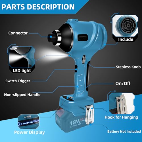 Soffiatore senza fili per batteria Makita da 18 V, soffiatore ad aria compressa senza spazzole, 447 MPH, per garage, officina, segheria, pulizia della casa (batteria non inclusa) : Amazon.it: Cancelleria e prodotti per ufficio