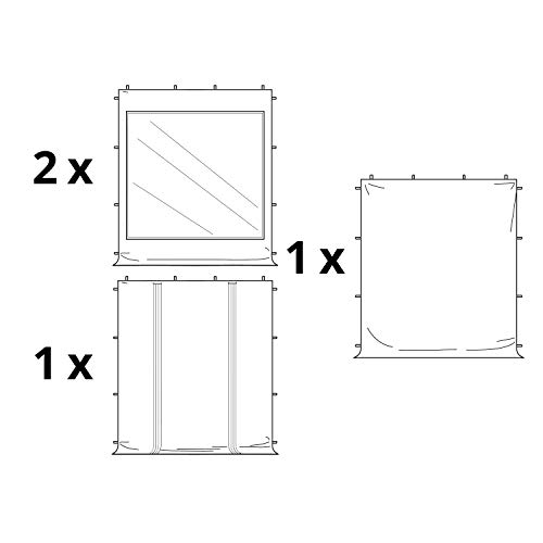 TOOLPORT Gazebo Pieghevole Giardino 3x3m   4 Laterali Alluminio Telo Idrorepellente Padiglione Mercati Sagre Grigio : Amazon.it: Giardino e giardinaggio