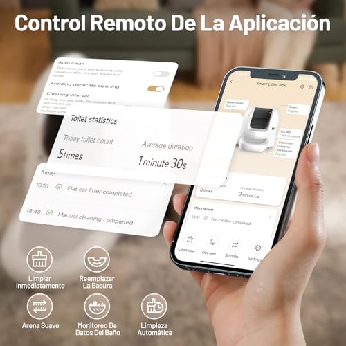 RNRN V1 Max Lettiera Gatto Autopulente, Lettiera Autopulente per Gatti Aperta 70L, Controllo APP, 360° Protezione Intelligente, Antiodore, per Più Gatti : Amazon.it: Prodotti per animali domestici